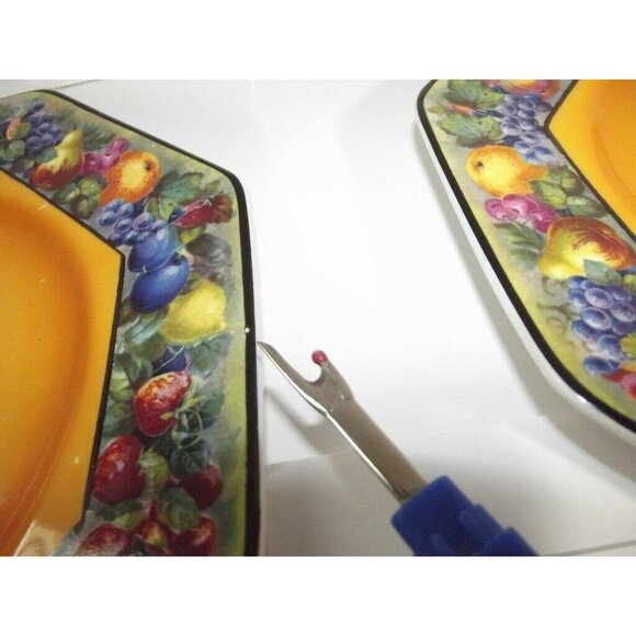 Lot of 2 Vintage Regal Ware R P Co Octagon Plate Made in England Regal Pottery # - Picture 3 of 12